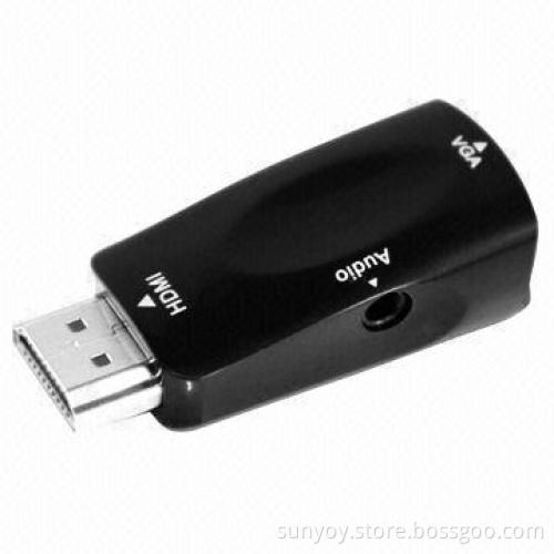 HDMI M to VGA and Audio Converter, Supports Audio Output